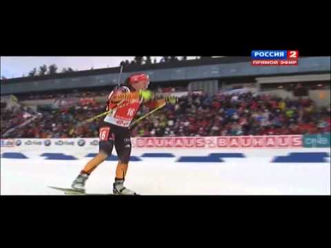 Видео: Биатлон. Женщины. Масс-старт. 12,5 км. [23.03.2014]