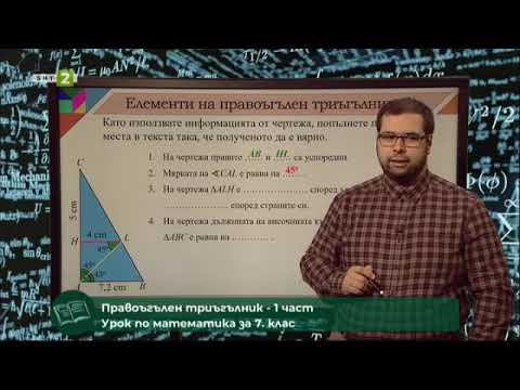 Видео: Правоъгълен триъгълник – 1 част, На фокус 7. клас - 28.05.2021 по БНТ