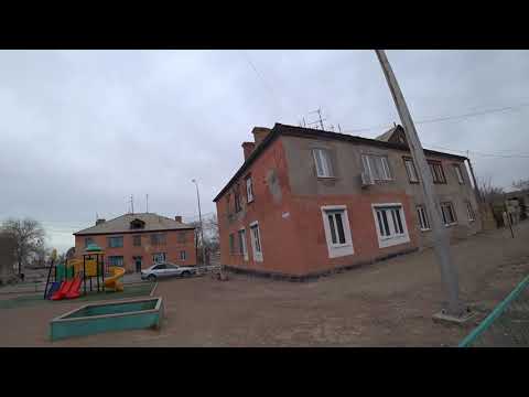 Видео: Коунрад (Қоңырат) - 5 квартал по дворам насквозь к спортзалу весной 2021 года