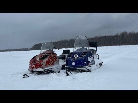 Видео: Катаемся в 2 Бурана с подписчиком!Снега по пояс.