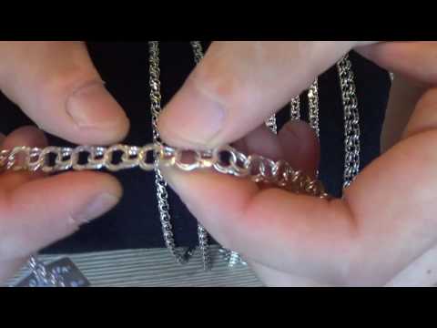 Видео: Виды плетения цепи бисмарк, серебро