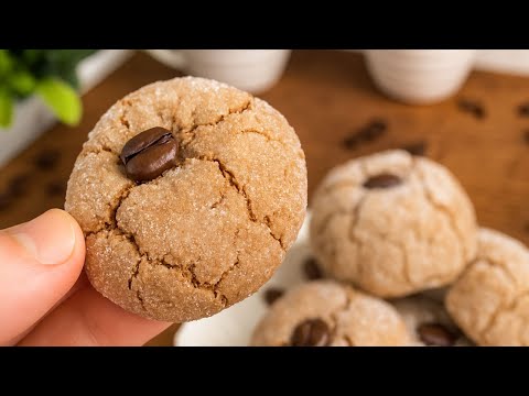 Видео: Итальянское кофейное печенье ☕ 4 ингредиента | 0 муки, 0 глютена!