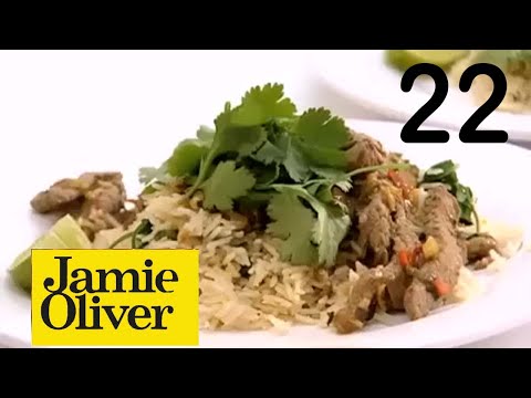 Видео: Jamie Oliver.Говядина с рисом и черным соусом.