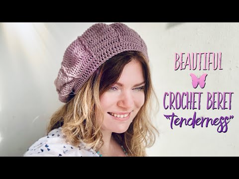 Видео: Вяжем БЕРЕТ КРЮЧКОМ из хлопка "Tenderness" / How to crochet beautiful beret