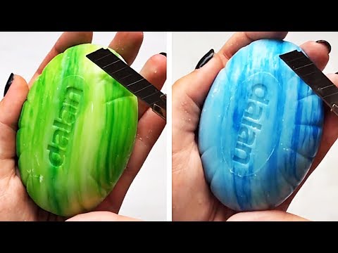 Видео: Асмр мыло резки | Удовлетворительное видео [ASMR] #32