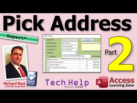 Видео: Как выбрать один из нескольких адресов клиента для заказа в Microsoft Access, часть 2