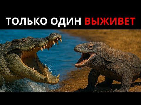 Видео: Крокодил Vs Дракон Комодо: Кто Сильнее?
