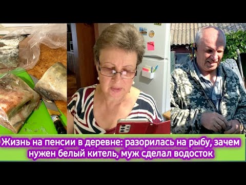 Видео: Жизнь на пенсии в деревне: разорилась на рыбу, зачем нужен белый китель, муж сделал водосток
