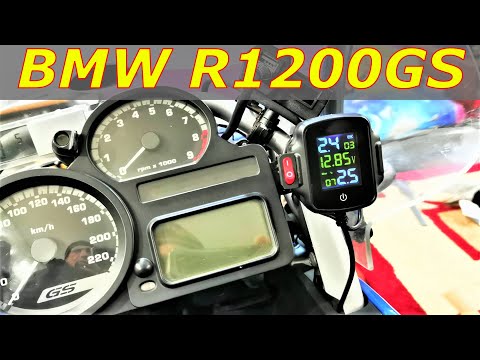 Видео: Датчик шин на мотоцикл BMW R1200GS с Aliexpress