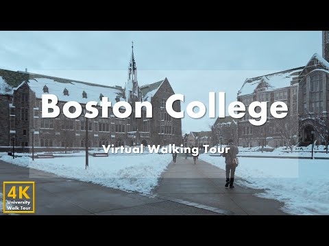 Видео: Бостонский колледж (Boston College) - виртуальная пешеходная экскурсия [4k 60fps]