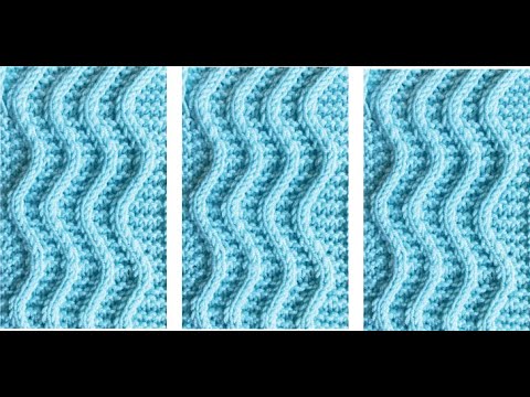 Видео: Узор «Волна» спицами