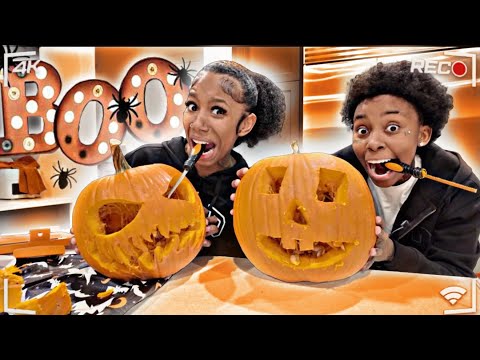 Видео: ЧЕЛЛЕНДЖ ПО РЕЗКЕ ТЫКВЫ БЕЗ РУК ❤️ | VLOGTOBER, ДЕНЬ 13