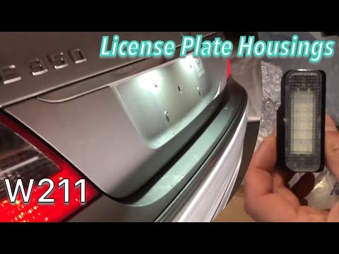 Видео: Установка корпуса светодиодной подсветки номерного знака Mercedes-Benz W211 ‘08