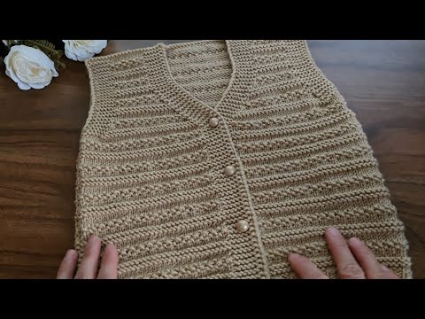 Видео: Я связала жилетку для малыша, и она получилась потрясающей ✅️ Самая простая модель жилета