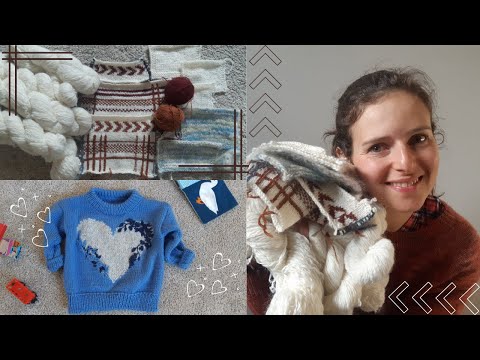 Видео: Вязальный  влог №6: Готовая работа - свитер интарсия | Новый процесс - реглан в клетку