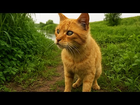 Видео: Рыжий слепой кот попрошайничал рыбу у реки каждый день, но однажды это выпрашивание всё изменило...