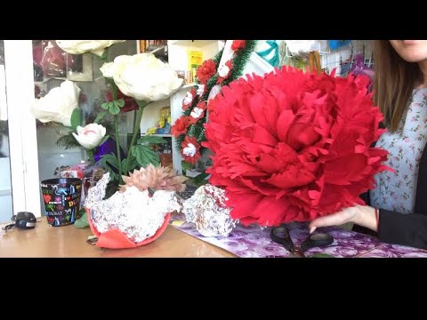Видео: Ростовая гвоздика из гофр бумаги МК к 9 мая