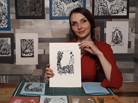 Видео: Мастер-класс в технике "Линогравюра". Максимова А.В.