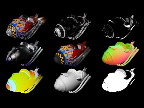 Видео: Настройки Multi-Pass в Cinema 4D и композ в After Effects - C4D 009