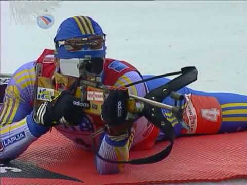 Видео: БИАТЛОН. КМ 2006-07. Рупольдинг (Германия). Мужчины. Спринт 10 км. (Спорт). 13.01.2007.