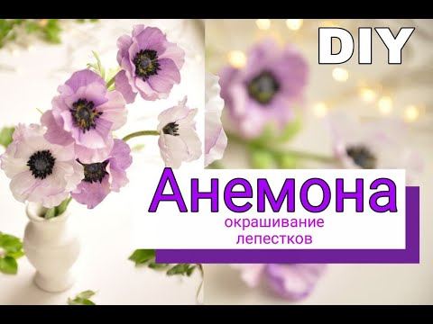 Видео: МК АНЕМОН | Тонировка Лепестков на 2 ЦВЕТКА