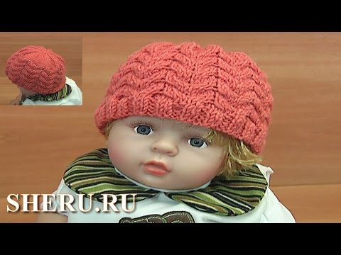 Видео: Теплая и уютная детская шапочка спицами Урок 100