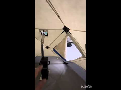 Видео: Обзор палатки СибФишер Комфорт с печью длительного горения Пиранья! Готовимся к зимнему сезону ! 