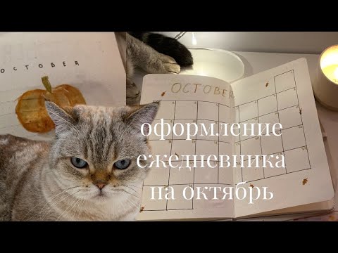 Видео: оформление ежедневника на октябрь | оформление без наклеек | эстетичный ежедневник