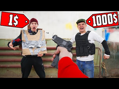 Видео: Бронежилет за 1$ против бронежилет за 1000$! Какой лучше?
