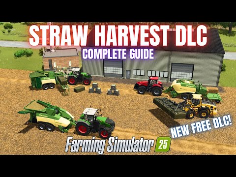 Видео: НОВОЕ БЕСПЛАТНОЕ ДОПОЛНЕНИЕ! — Полное руководство по ДОПОЛНЕНИЮ Straw Harvest — Farming Simulator 25