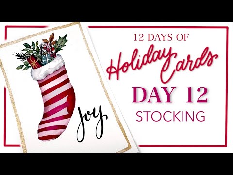 Видео: Давайте раскрасим чулок! День 12 из 12 праздничных открыток!