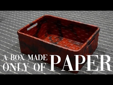 Видео: [Paper Craft] Процесс изготовления корзин только из бумаги (с субтитрами)