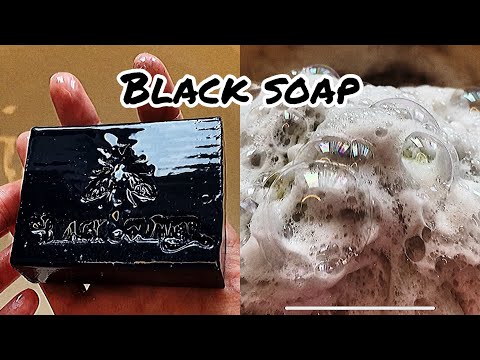 Видео: АСМР Смыливаю черное мыло до  обмылка. ASMR I wash off the black soap to the soap.