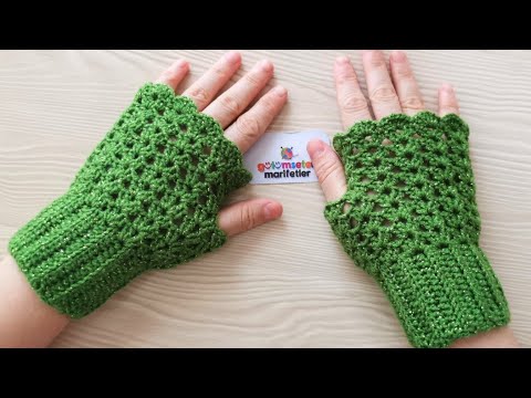 Видео: Изготовление вязаных перчаток - вязание половинных перчаток