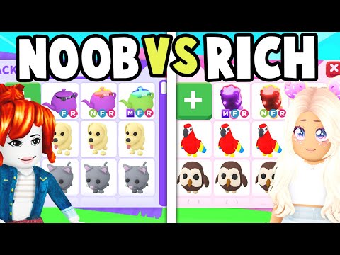 Видео: 24-часовой торговый челлендж «Нуб против Рича» в Adopt Me!
