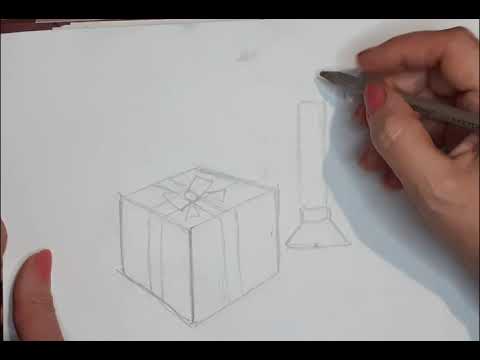 Видео: Новорічний натюрморт - нарис. Графіка.  Образотворче мистецтво.