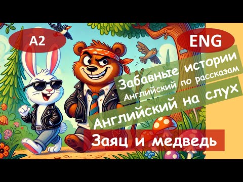 Видео: Заяц и медведь. Английский по смешным рассказам для начинающих (А2).