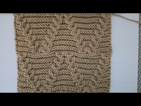 Видео: Очень эффектный рельефный узор спицами.