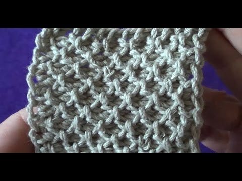 Видео: Тунисское вязание -- Узор Путанка