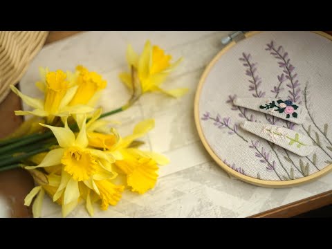 Видео: Вышивка на заколке |  Домашний уютный влог