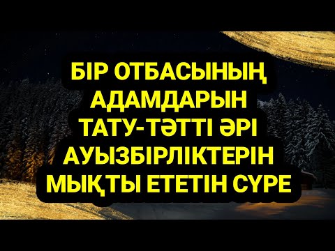 Видео: Отбасындағы адамдарды тату қылып берекелі отбасы ететін сүрені тыңдап шығыңыз 2)4,16-20