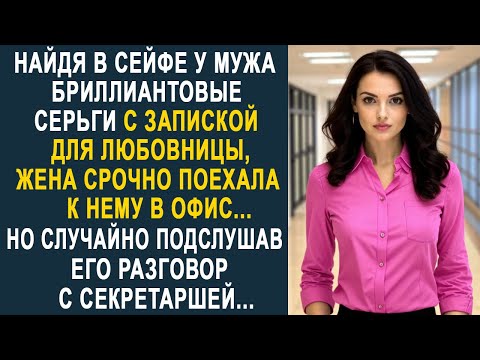 Видео: Найдя в сейфе у мужа бриллиантовые серьги с запиской, жена срочно поехала к нему в офис...