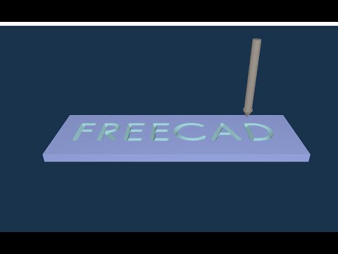 Видео: FreeCAD.#114. FreeCAD 1.0. Верстак CAM. Гравировка текста двумя способами