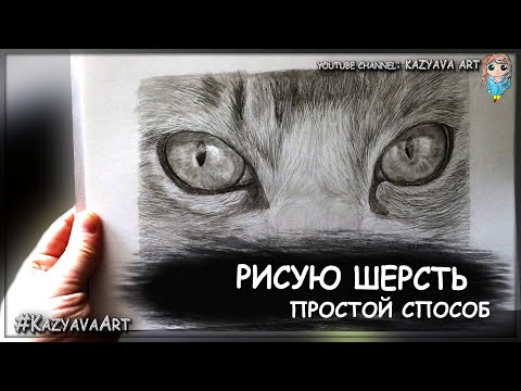 Видео: Как ЛЕГКО нарисовать шерсть животного. Самый простой способ рисования.