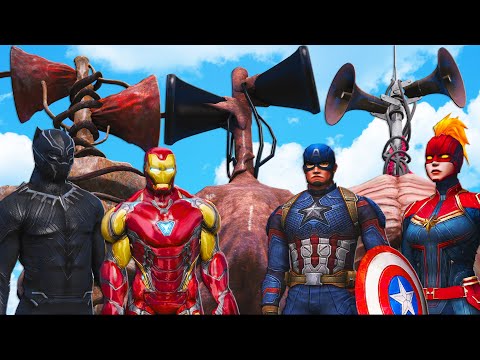 Видео: marvel superheroes vs siren head army - эпическая битва