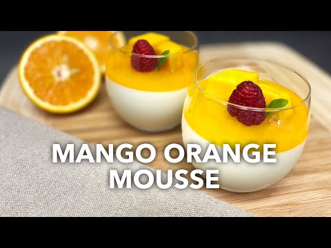 Видео: 🥭🍊 Creamy Mango Orange Mousse • Сливочный Мусс Манго Апельсин [ENG SUB]