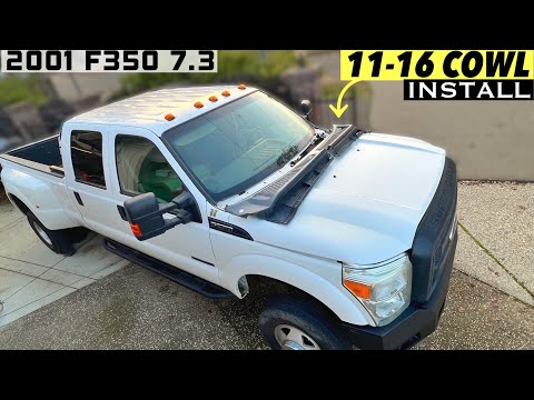 Видео: 2001 Powerstroke F350 7.3 - установка кожуха 11-16 и узла электродвигателя стеклоочистителя