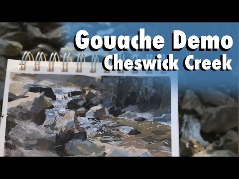 Видео: Рискуя, продолжая работать гуашью | Демонстрация пленэрного эскиза