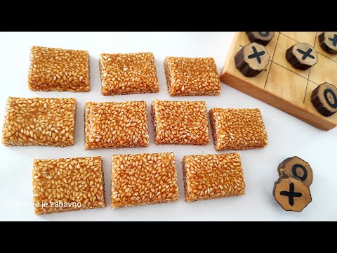 Видео: Конфеты за 10 минут - кунжутные тарелки/батончики всего из 3-х ингредиентов #178