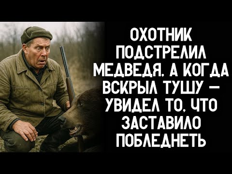 Видео: Охотник подстрелил медведя, а когда вскрыл тушу — увидел то, от чего побледнел